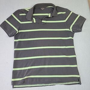 J Crew Polo Shirt Stripe Men's Green short sleeves